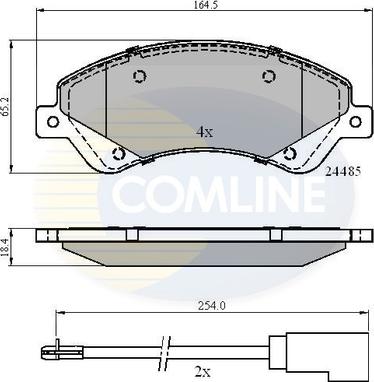 Comline CBP21511 - Bremžu uzliku kompl., Disku bremzes www.autospares.lv