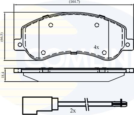 Comline CBP21512 - Bremžu uzliku kompl., Disku bremzes www.autospares.lv