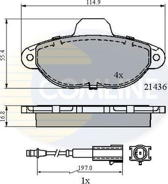 Comline CBP21602 - Bremžu uzliku kompl., Disku bremzes www.autospares.lv