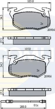 Comline CBP21615 - Brake Pad Set, disc brake www.autospares.lv