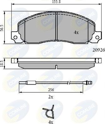 Comline CBP21048 - Bremžu uzliku kompl., Disku bremzes autospares.lv