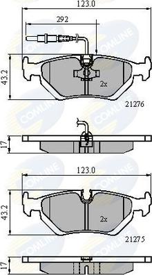 Comline CBP21002 - Тормозные колодки, дисковые, комплект www.autospares.lv