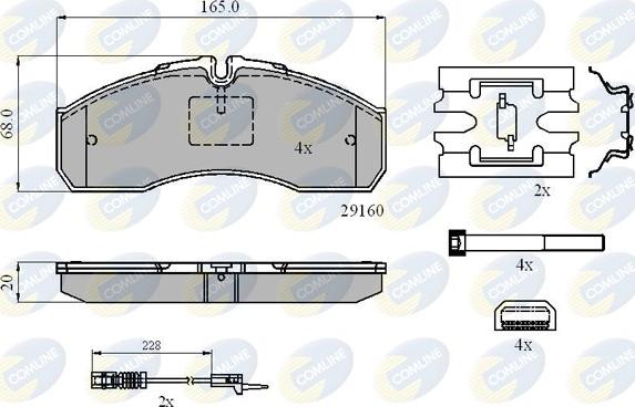 Comline CBP21735 - Bremžu uzliku kompl., Disku bremzes www.autospares.lv