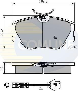 Comline CBP2360 - Тормозные колодки, дисковые, комплект www.autospares.lv