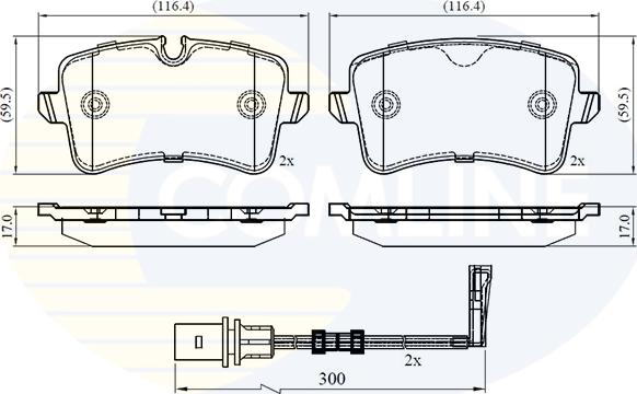 Comline CBP22391 - Bremžu uzliku kompl., Disku bremzes www.autospares.lv