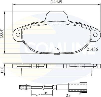 Comline CBP22383 - Тормозные колодки, дисковые, комплект www.autospares.lv