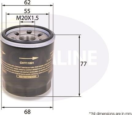 Comline CHY11001 - Eļļas filtrs autospares.lv