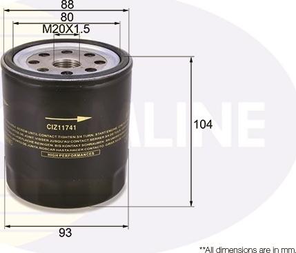 Comline CIZ11741 - Oil Filter www.autospares.lv