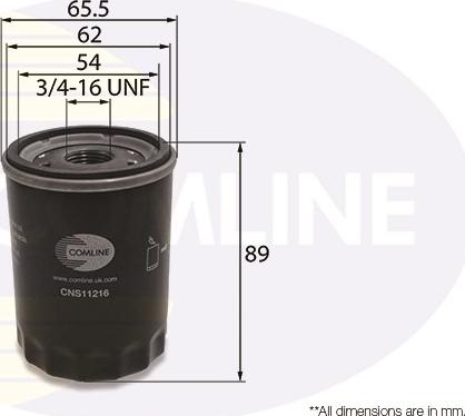 Comline CNS11216 - Eļļas filtrs autospares.lv