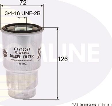 Comline CTY13021 - Fuel filter www.autospares.lv