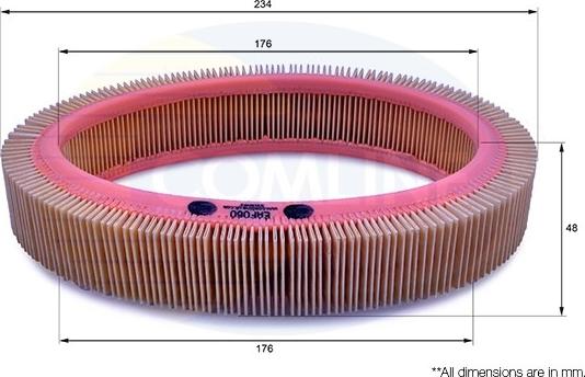 Comline EAF060 - Air Filter, engine www.autospares.lv