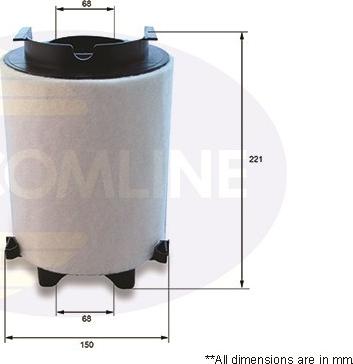 Comline EAF713 - Gaisa filtrs www.autospares.lv