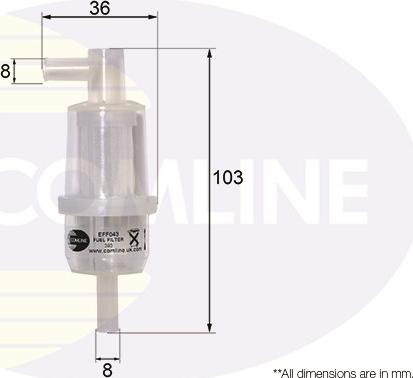 Comline EFF043 - Degvielas filtrs www.autospares.lv