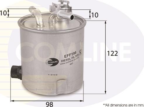 Comline EFF196 - Degvielas filtrs www.autospares.lv