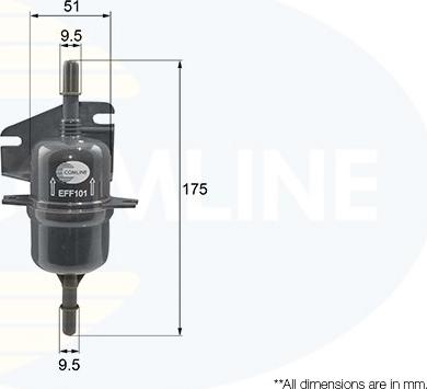 Comline EFF101 - Fuel filter www.autospares.lv