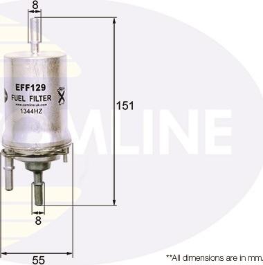 Comline EFF129 - Degvielas filtrs www.autospares.lv