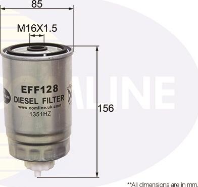 Comline EFF128 - Degvielas filtrs www.autospares.lv