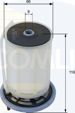 Comline EFF361D - Fuel filter www.autospares.lv