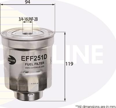 Comline EFF251D - Fuel filter www.autospares.lv