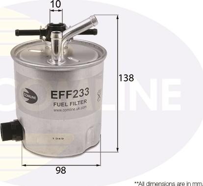 Comline EFF233 - Degvielas filtrs www.autospares.lv