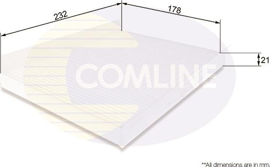 Comline EKF103 - Filter, interior air www.autospares.lv