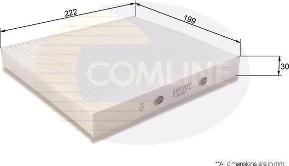 Comline EKF207 - Filtrs, Salona telpas gaiss autospares.lv