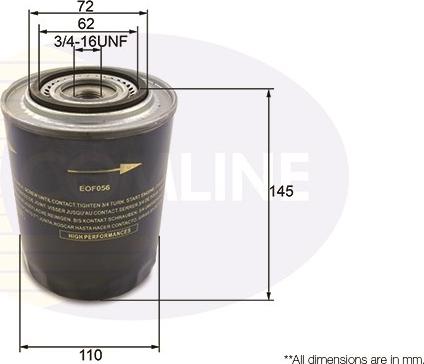 Comline EOF056 - Oil Filter www.autospares.lv