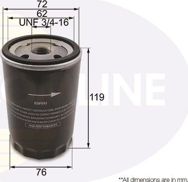 Comline EOF053 - Oil Filter www.autospares.lv