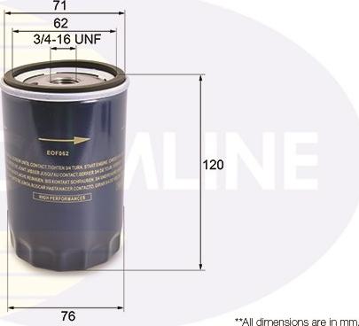 Comline EOF062 - Oil Filter www.autospares.lv