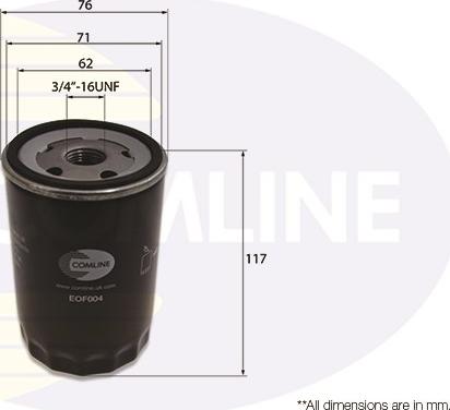 Comline EOF004 - Oil Filter www.autospares.lv