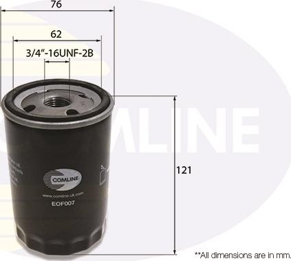 Comline EOF007 - Oil Filter www.autospares.lv