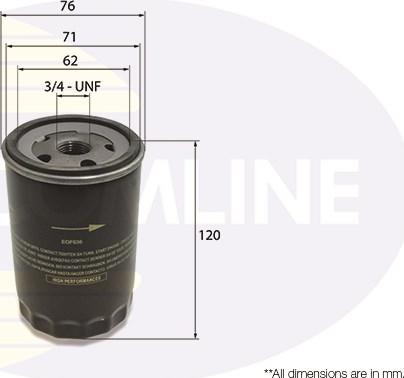 Comline EOF036 - Eļļas filtrs autospares.lv