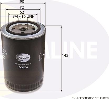 Comline EOF030 - Oil Filter www.autospares.lv