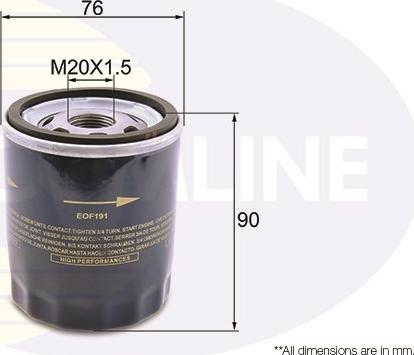 Comline EOF191 - Oil Filter www.autospares.lv