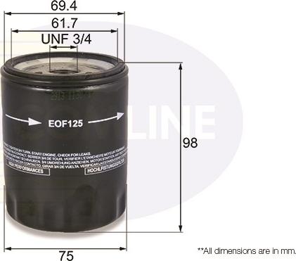 Comline EOF125 - Oil Filter www.autospares.lv