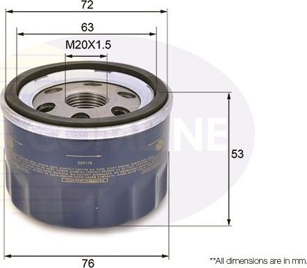 Comline EOF176 - Масляный фильтр www.autospares.lv