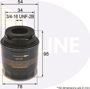 Comline EOF250 - Oil Filter www.autospares.lv