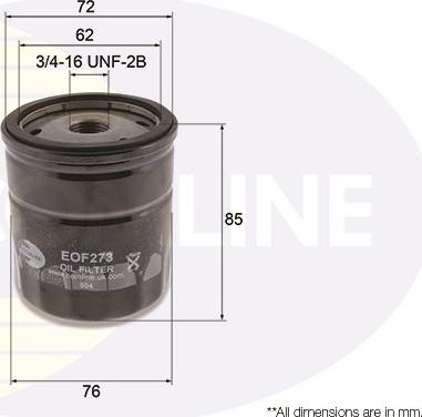 Comline EOF273 - Масляный фильтр www.autospares.lv