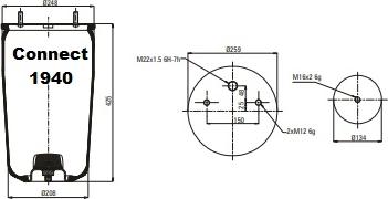 Connect 1940 - Pneimoatsperes spilvens, Pneimopiekare www.autospares.lv