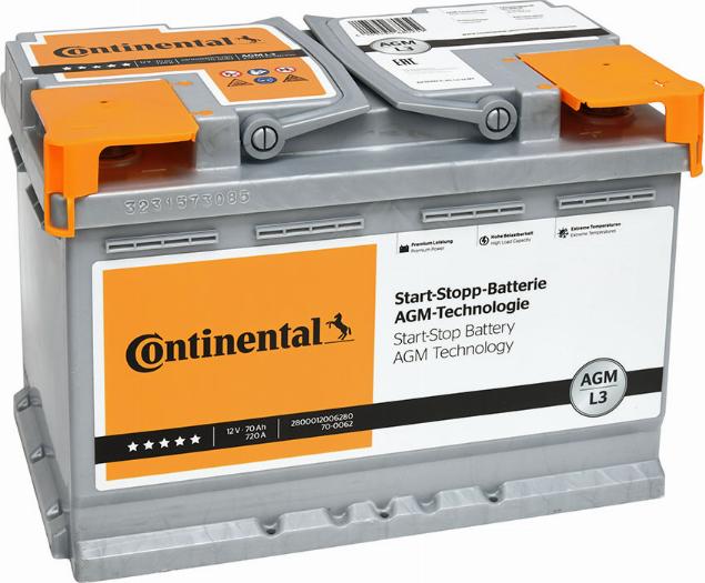 Continental 2800012006280 - Starter Battery www.autospares.lv