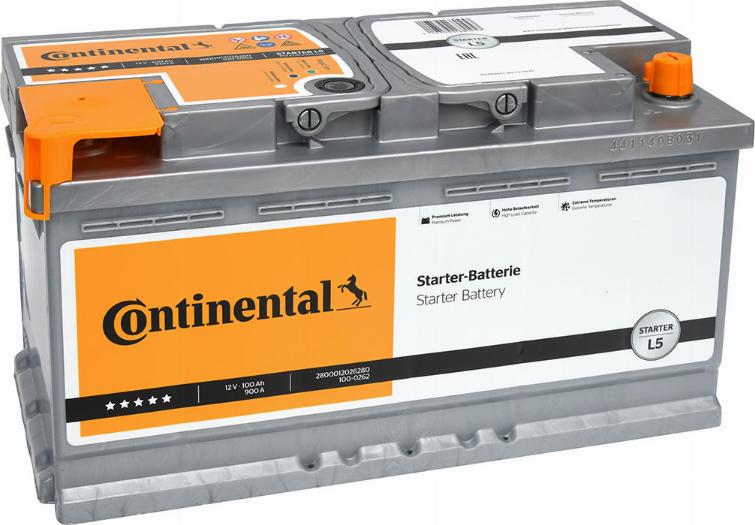 Continental 2800012026280 - Startera akumulatoru baterija www.autospares.lv