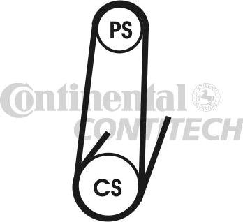 CONTINENTAL CTAM BR 4PK1102 ELAST - Ķīļrievu siksna www.autospares.lv