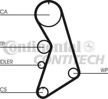 CONTINENTAL CTAM BR CT909 - Timing Belt www.autospares.lv