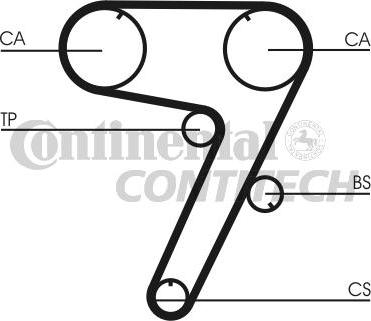 CONTINENTAL CTAM BR CT931K1 - Timing Belt Set www.autospares.lv