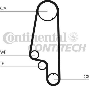 CONTINENTAL CTAM BR CT846K1 - Timing Belt Set www.autospares.lv