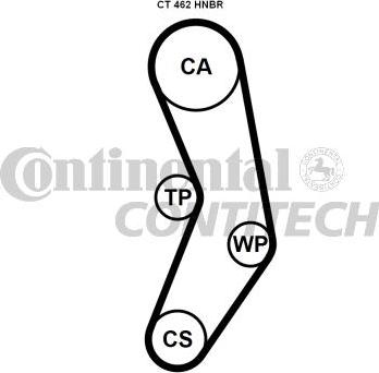 CONTINENTAL CTAM BR CT462 - Timing Belt www.autospares.lv