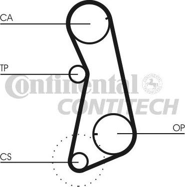 CONTINENTAL CTAM BR CT637 - Зубчатый ремень ГРМ www.autospares.lv