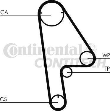 CONTINENTAL CTAM BR CT1001 - Зубчатый ремень ГРМ www.autospares.lv