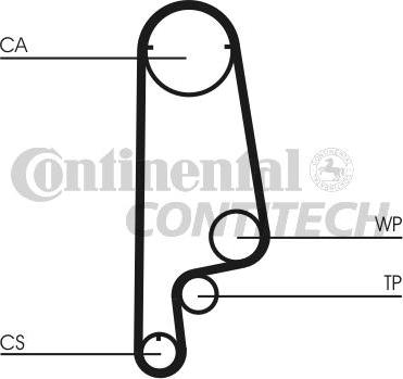 CONTINENTAL CTAM BR CT1070 - Зубчатый ремень ГРМ www.autospares.lv