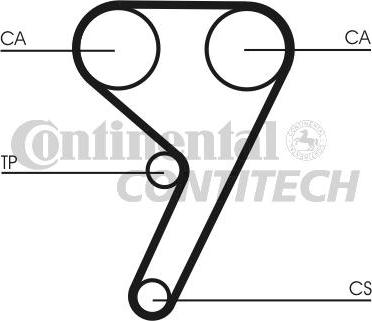 CONTINENTAL CTAM BR CT881K2 - Комплект зубчатого ремня ГРМ www.autospares.lv